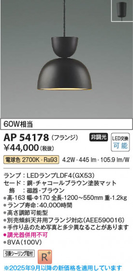 ���β��� Koizumi �������߾��� LED�ڥ����� AP54178