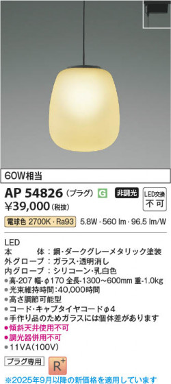 ���β��� Koizumi �������߾��� LED�ڥ����� AP54826