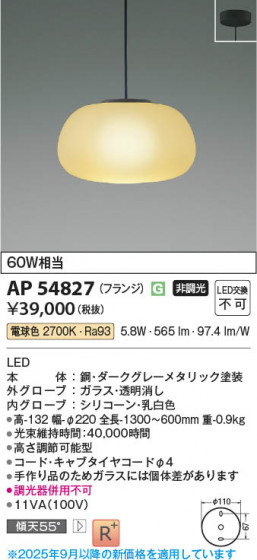 ���β��� Koizumi �������߾��� LED�ڥ����� AP54827