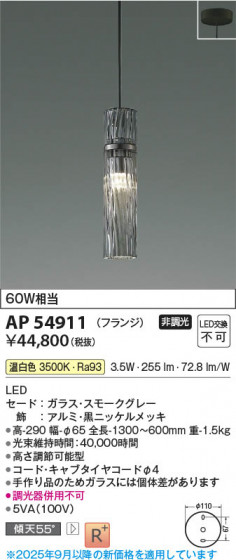 ���β��� Koizumi �������߾��� LED�ڥ����� AP54911