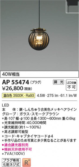 ���β��� Koizumi �������߾��� LED�ڥ����� AP55474