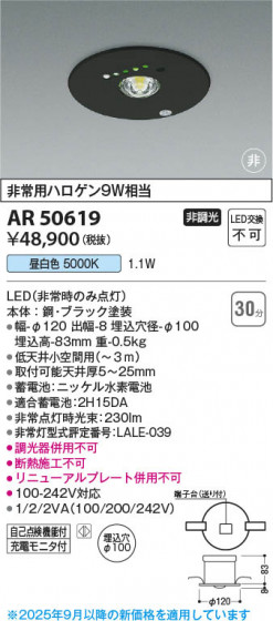���β��� Koizumi �������߾��� LED����� AR50619