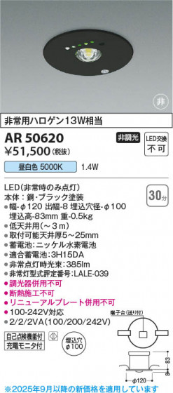 ���β��� Koizumi �������߾��� LED����� AR50620