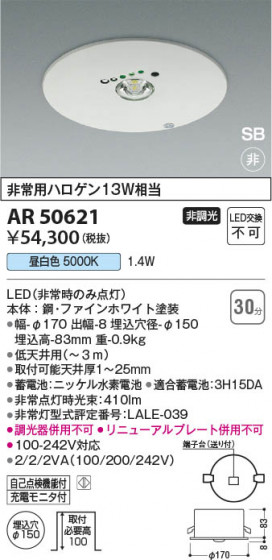 ���β��� Koizumi �������߾��� LED �ӷ������ AR50621