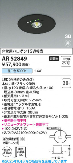 ���β��� Koizumi �������߾��� LED �ӷ������ AR52849