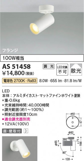 ���β��� Koizumi �������߾��� LED���ݥåȥ饤�� AS51458