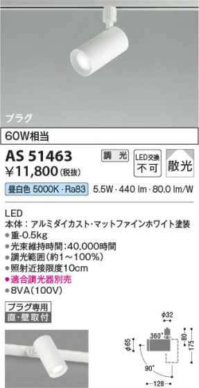 ���β��� Koizumi �������߾��� LED���ݥåȥ饤�� AS51463