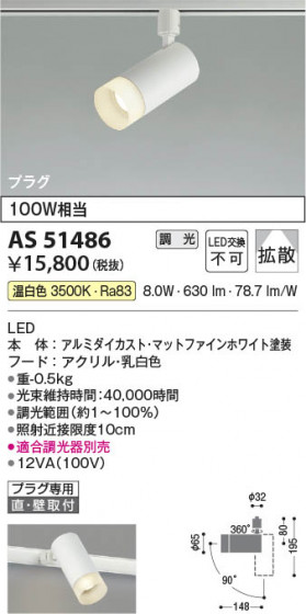 ���β��� Koizumi �������߾��� LED���ݥåȥ饤�� AS51486