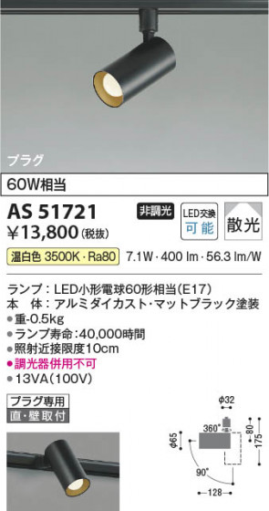 ���β��� Koizumi �������߾��� LED���ݥåȥ饤�� AS51721