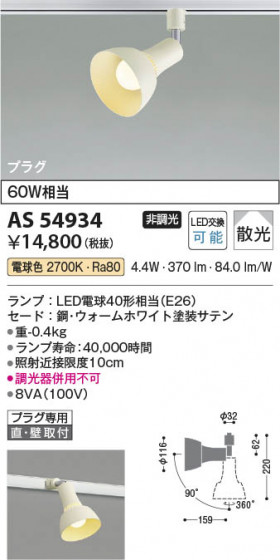 ���β��� Koizumi �������߾��� LED���ݥåȥ饤�� AS54934