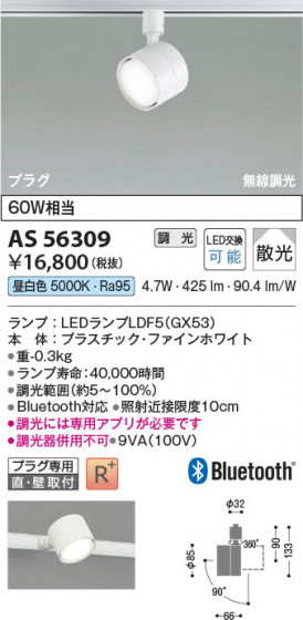 ���β��� Koizumi �������߾��� LED���ݥåȥ饤�� AS56309