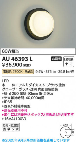 ���β��� Koizumi �������߾��� LED�ɱ��ɼ����֥饱�å� AU46393L