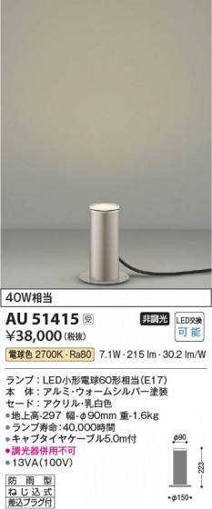 ���β��� Koizumi �������߾��� LED�����ǥ�饤�� AU51415