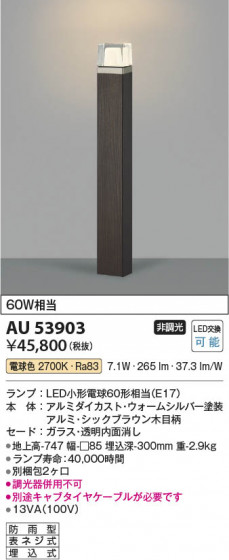 ���β��� Koizumi �������߾��� LED�����ǥ�饤�� AU53903