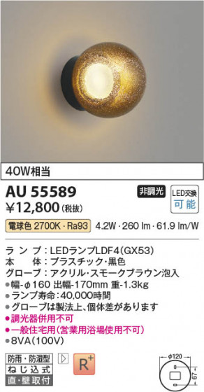 ���β��� Koizumi �������߾��� LED�ɱ��ɼ����֥饱�å� AU55589