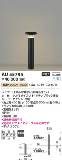 ���β��� Koizumi �������߾��� LED�����ǥ�饤�� AU55795