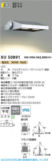 ���β��� Koizumi �������߾��� LED�������ƥꥢ�ե�åɥ饤�� XU50891