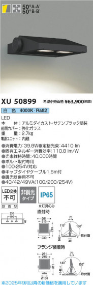 ���β��� Koizumi �������߾��� LED�������ƥꥢ�ե�åɥ饤�� XU50899