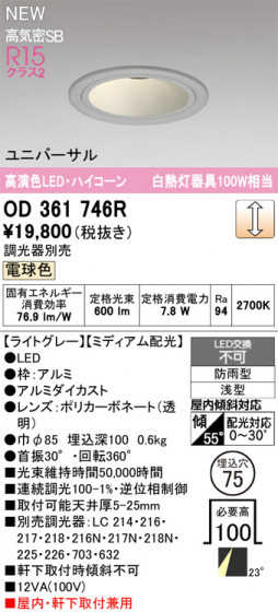 ODELIC �����ǥ�å� ������饤�� OD361746R �ᥤ��̿�