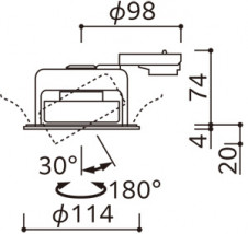 ODELIC �����ǥ�å� ������饤�� OD361555WDR �̿�5