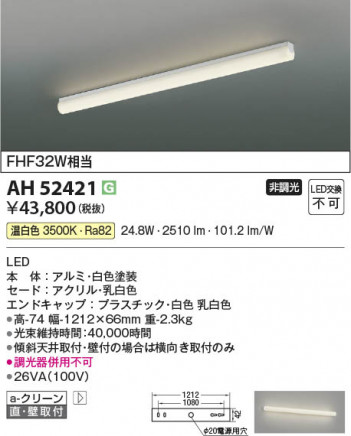 ���β��� Koizumi �������߾��� LED���å���饤�� AH52421