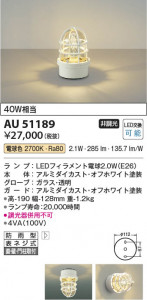 ���β��� Koizumi �������߾��� LED�ɱ����֥饱�å� AU51189