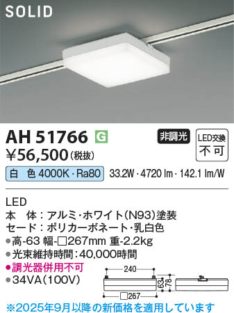 ���β��� Koizumi �������߾��� LED�١����饤�� AH51766