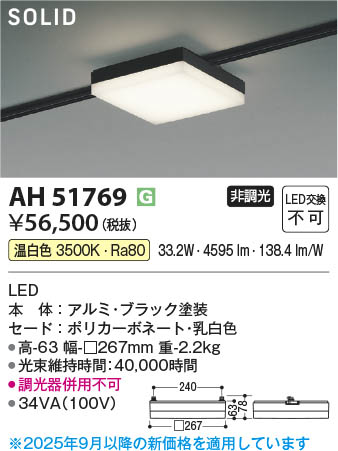 ���β��� Koizumi �������߾��� LED�١����饤�� AH51769
