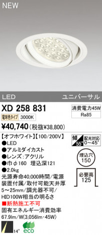 ODELIC ǥå LED饤 XD258831 ᥤ̿