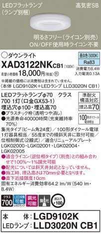 Panasonic 饤 XAD3122NKCB1 ᥤ̿