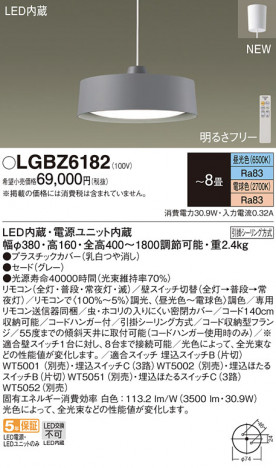 Panasonic ڥȥ饤 LGBZ6182 ᥤ̿