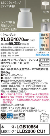 Panasonic ڥȥ饤 XLGB1070CU1 ᥤ̿