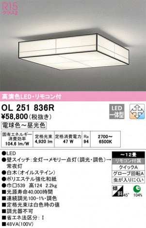 ODELIC ǥå 󥰥饤 OL251836R ᥤ̿