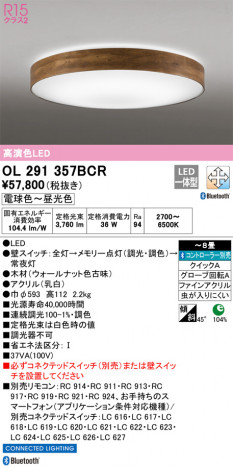 ODELIC ǥå 󥰥饤 OL291357BCR ᥤ̿