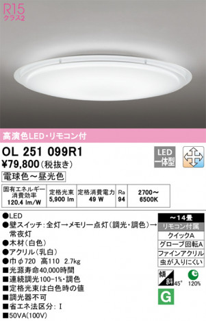ODELIC ǥå 󥰥饤 OL251099R1 ᥤ̿