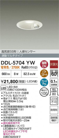 ʼ̿ | DAIKO ŵ LEDʹ󥵡ե饤 DDL-5704YW