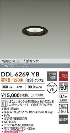 ʼ̿ | DAIKO ŵ LEDʹ󥵡ե饤 DDL-6269YB