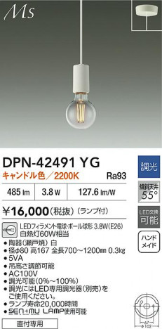 ʼ̿ | DAIKO ŵ LEDڥ DPN-42491YG
