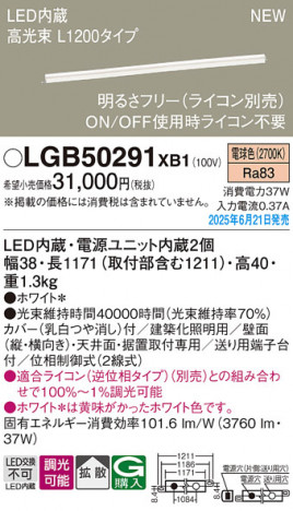 Panasonic ۲ LGB50291XB1 ᥤ̿