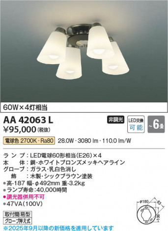 ���β��� Koizumi �������߾��� LED�����ǥꥢ AA42063L