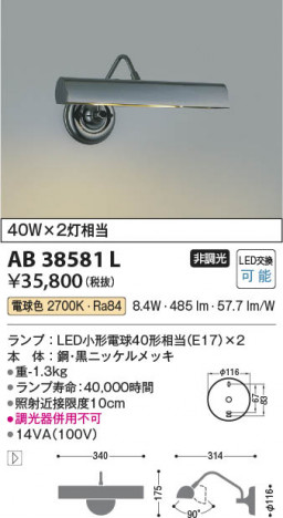 ���β��� Koizumi �������߾��� LED�֥饱�å� AB38581L