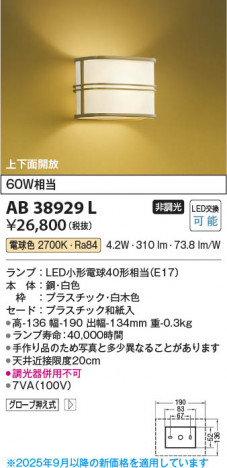 ���β��� Koizumi �������߾��� LED�����֥饱�å� AB38929L