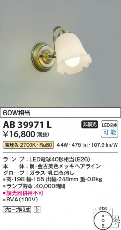 ���β��� Koizumi �������߾��� LED�֥饱�å� AB39971L