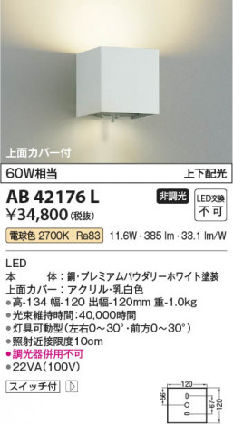 ���β��� Koizumi �������߾��� LED�֥饱�å� AB42176L