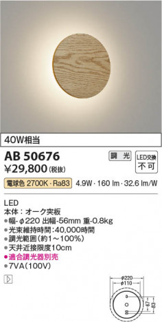 ���β��� Koizumi �������߾��� LED�֥饱�å� AB50676