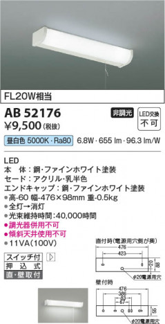 ���β��� Koizumi �������߾��� LEDή������ AB52176