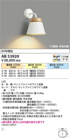 ���β��� Koizumi �������߾��� LED�֥饱�å� AB53920