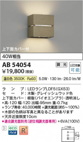 ���β��� Koizumi �������߾��� LED�֥饱�å� AB54054