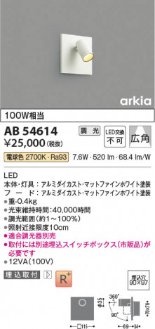 ���β��� Koizumi �������߾��� LED�֥饱�å� AB54614