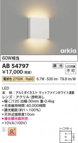 ���β��� Koizumi �������߾��� LED�֥饱�å� AB54797